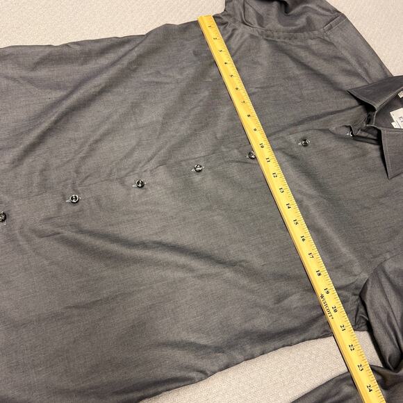 Eton Shirt Mens M Gray Contemporary Slim Fit Button Down Formal Preppy - Picture 7 of 7